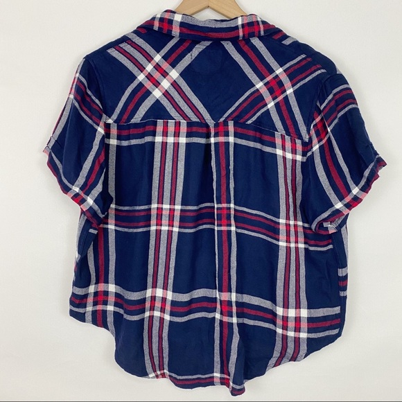 Rails Midnight Cherry White Plaid Pajama Top - Picture 10 of 12